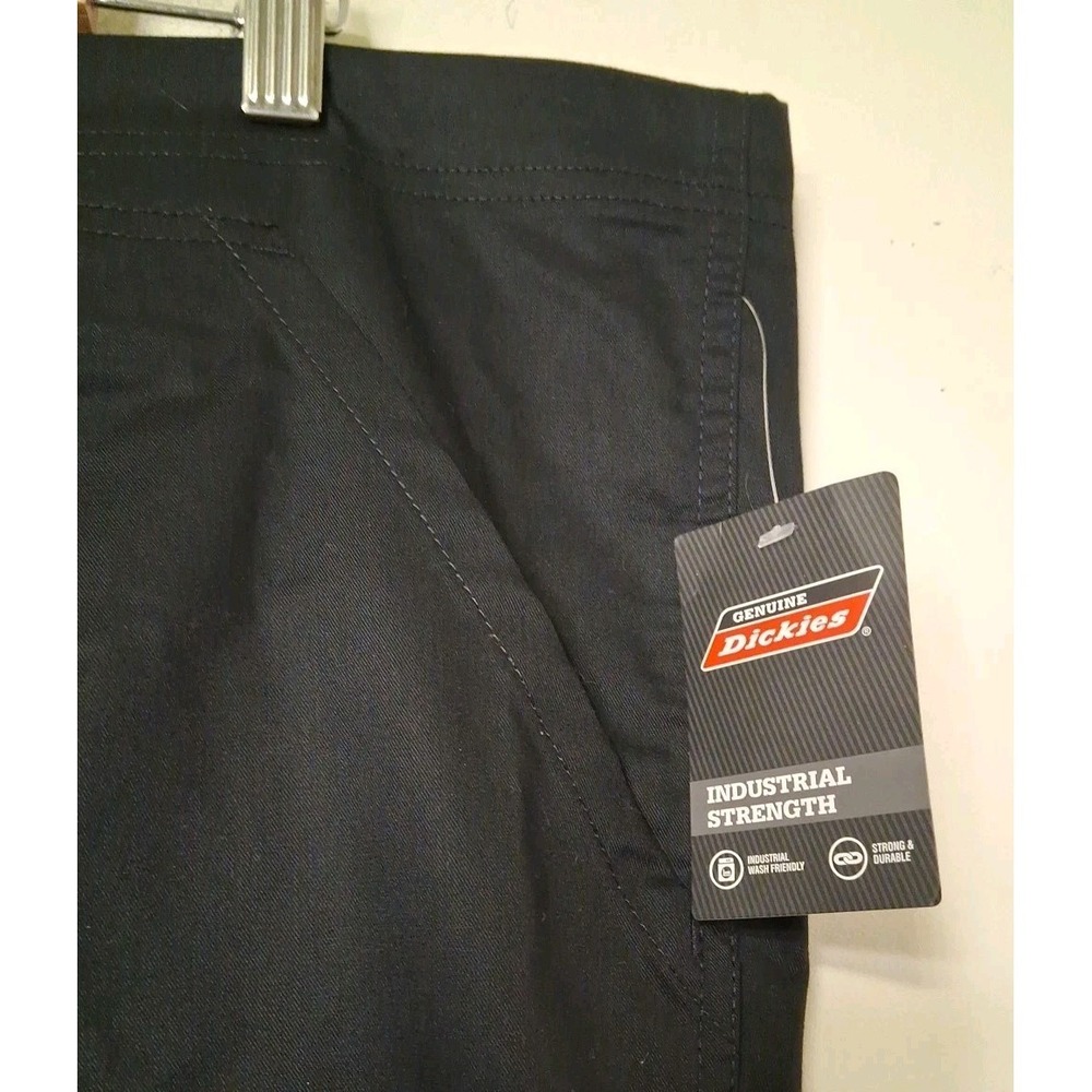 Dickies Black Scrub Pants Cargo Drawstring Large Straight Leg Pockets NEW (3) - Picture 3 of 7